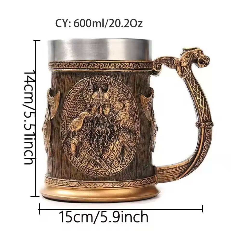 3D Viking Coffee Beer Mug 4
