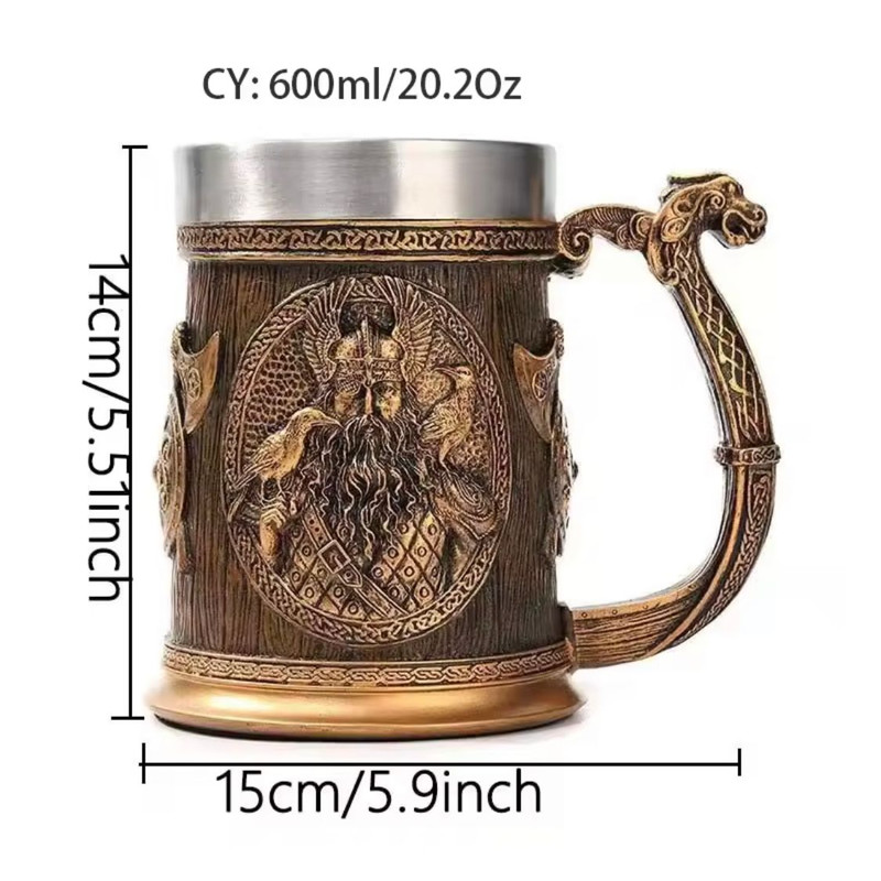 3D Viking Coffee Beer Mug 4