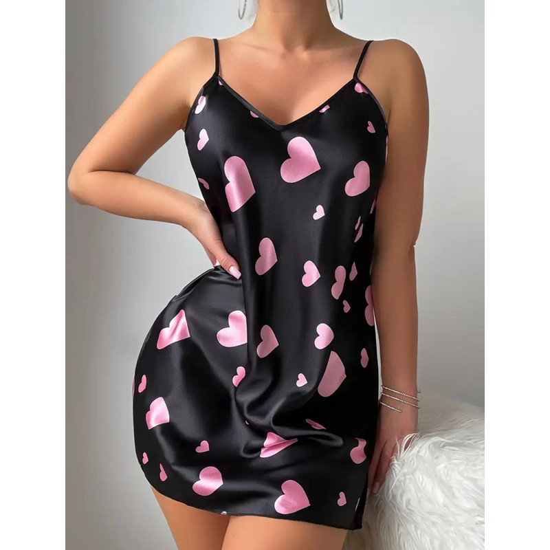 Washable Sleep Dress With Adjustable Straps Elegant Women 2