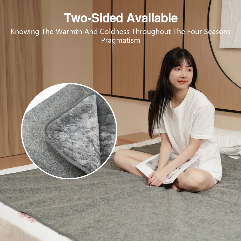 USB Electric Heating Blanket Adjustable Temperature Heating Pad With Timing Plush Winter Warmup Ove 3