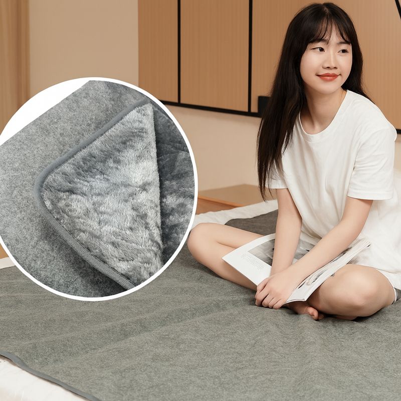 USB Electric Heating Blanket Adjustable Temperature Heating Pad With Timing Plush Winter Warmup Ove 0