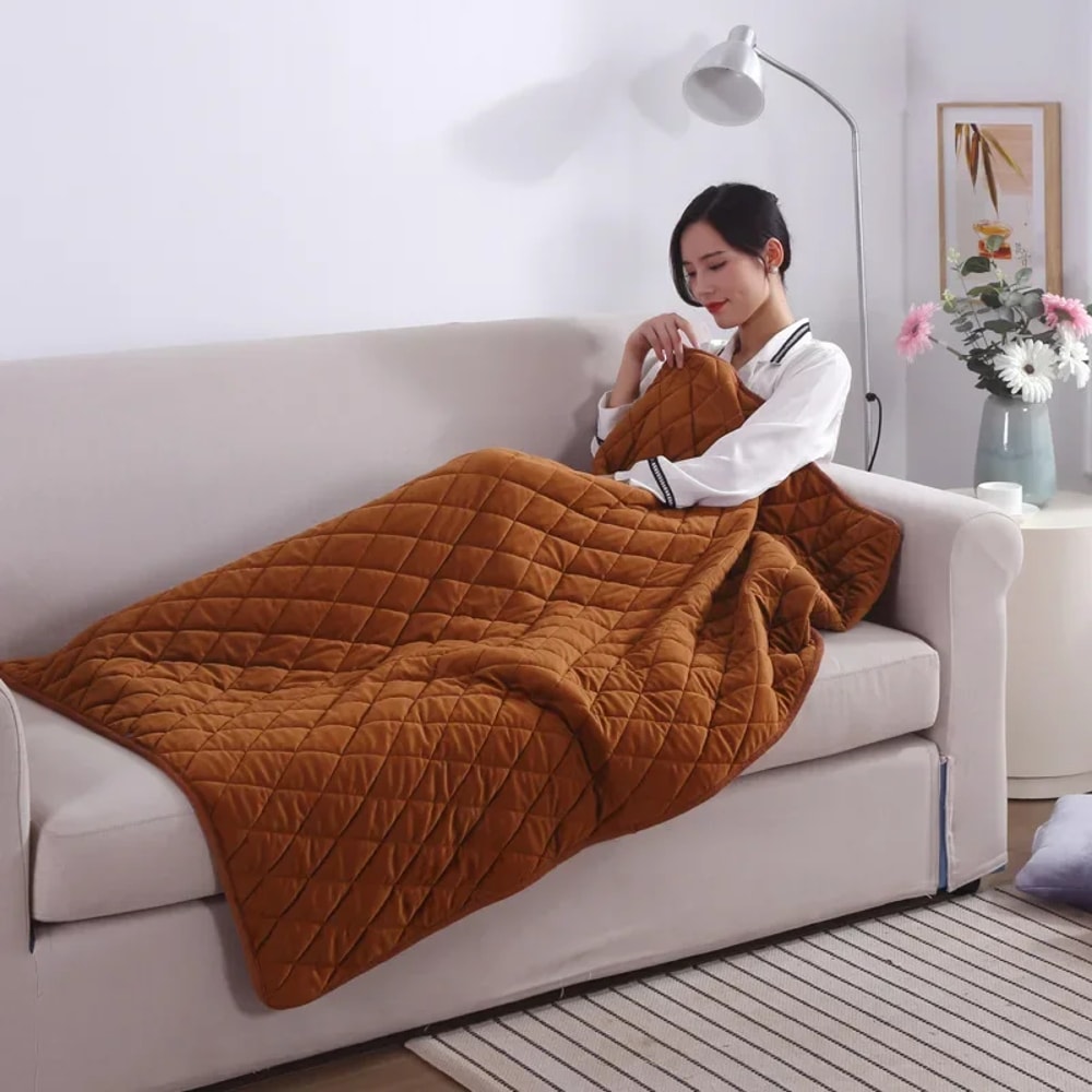 Winter Warm Portable Electric Heating Blanket USB Heating Shawl Blanket Powered Warmer Bed For Home 2