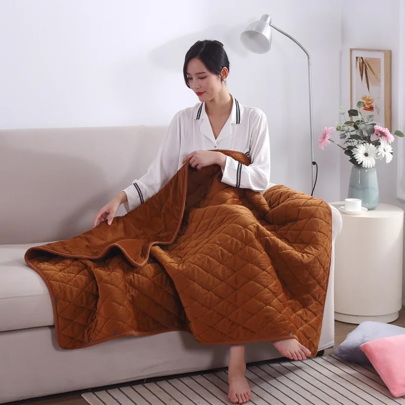 Winter Warm Portable Electric Heating Blanket USB Heating Shawl Blanket Powered Warmer Bed For Home 7