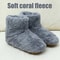 USB Heater Shoes Winter Warm Plush Heating Rechargeable Slippers Electric Snow Boots Foot Warmer 1