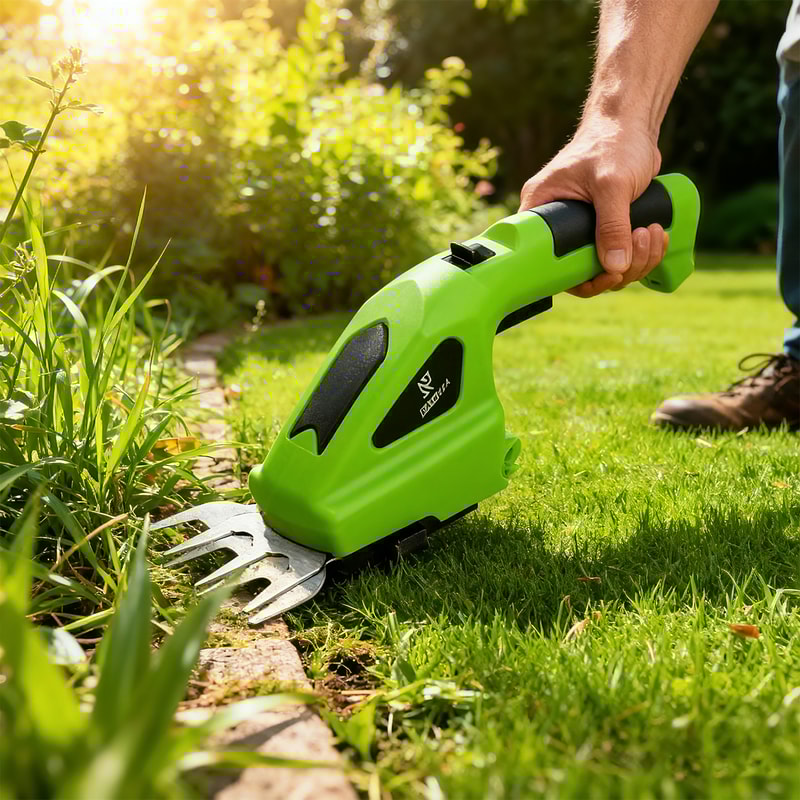2 In 1 Cordless Electric Hedge Trimmer Rechargeable Handheld Household Lawn Shrub Weeding Pruning M 0