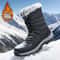 Winter Mens Snow Boots Warm Plush Antislip Outdoor Hiking Boots Womens Midlength Couple Sports Shoe 4