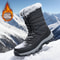 Winter Mens Snow Boots Warm Plush Antislip Outdoor Hiking Boots Womens Midlength Couple Sports Shoe 4