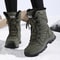 Winter Womens Snow Boots High Top Waterproof Ankle Boots Ladies Thick Plus Warm Snow Hiking Outdoor 2
