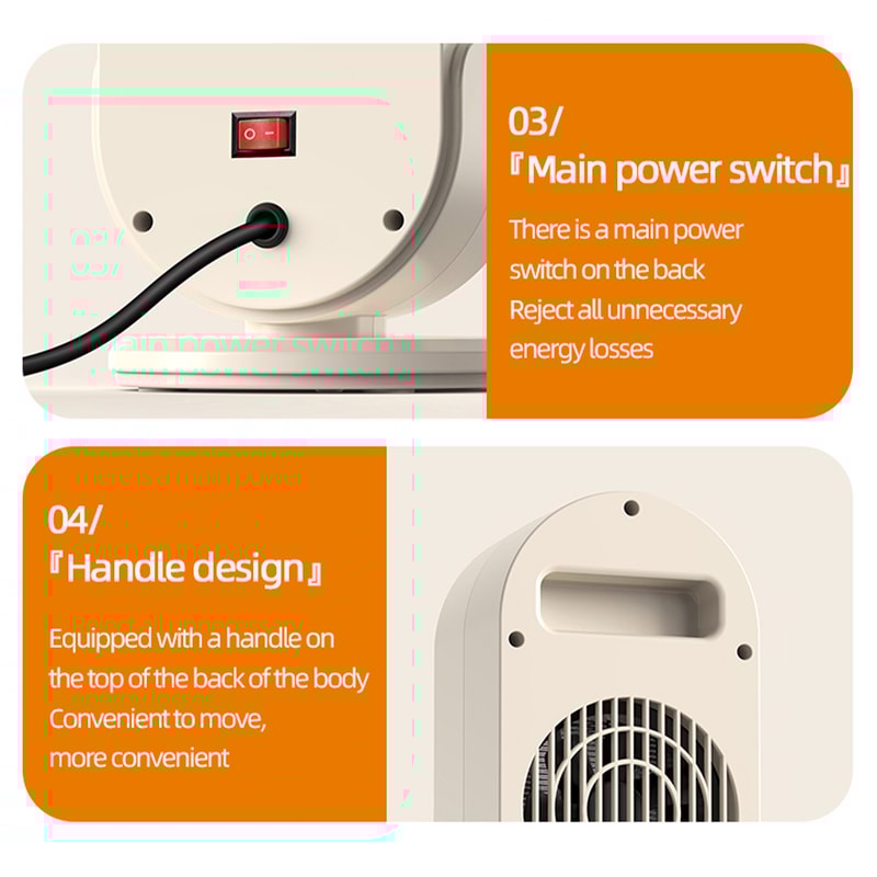 Electric Heater Portable Fan Heaters For Room Home Office Desktop Heaters Warmer Machine For Winter 5