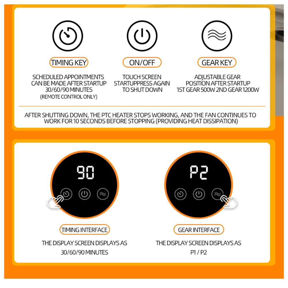 Electric Heater Portable Fan Heaters For Room Home Office Desktop Heaters Warmer Machine For Winter 6