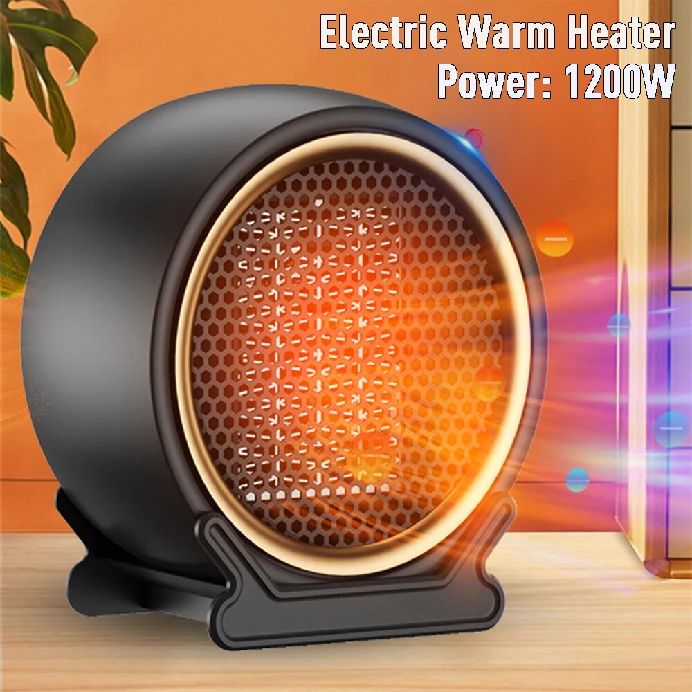 Portable Desktop Space Heater With PTC Fast Heating Dual Speed Settings Electric Warm Air Blower Fo 1