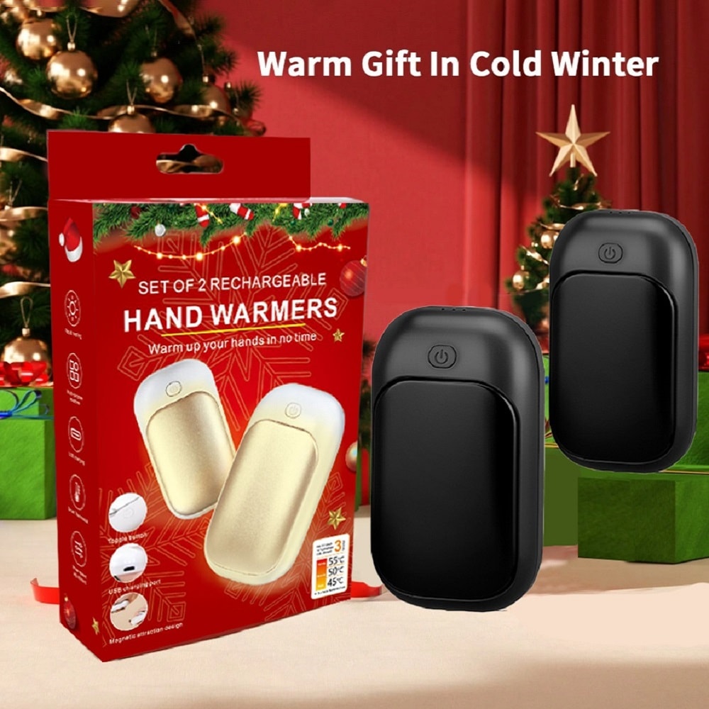 Magnetic Rechargeable Hand Warmer Set Portable Handheld Heater Winter Essential Mens Technology Gif 1