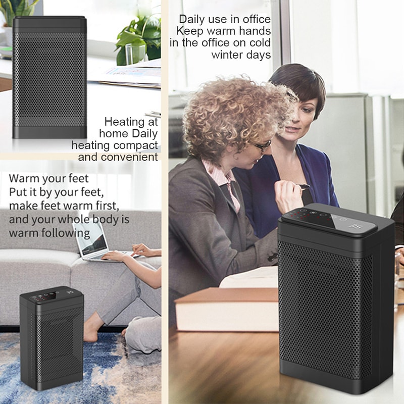 Portable Electric PTC Fan Heater Bathroom Living Room Constant Temperature Shake Head Remote Contro 3