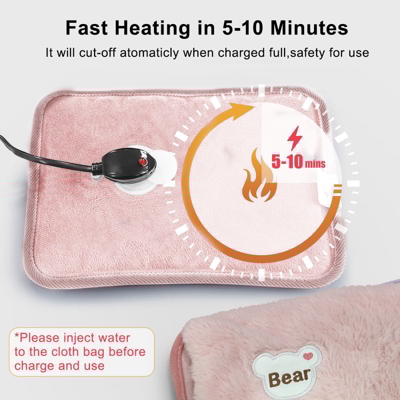 Hand Warmer Electric Hot Water Bag Soft Hand Heater Fast Heating Warm Winter Rechargeable Bag Hands 4