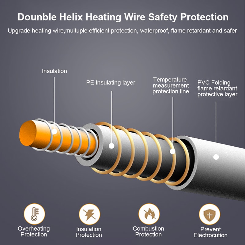 Electric Blanket Thicker Automatic Thermostat Electric Heating Blanket Body Warmer Thermal Mattress 4