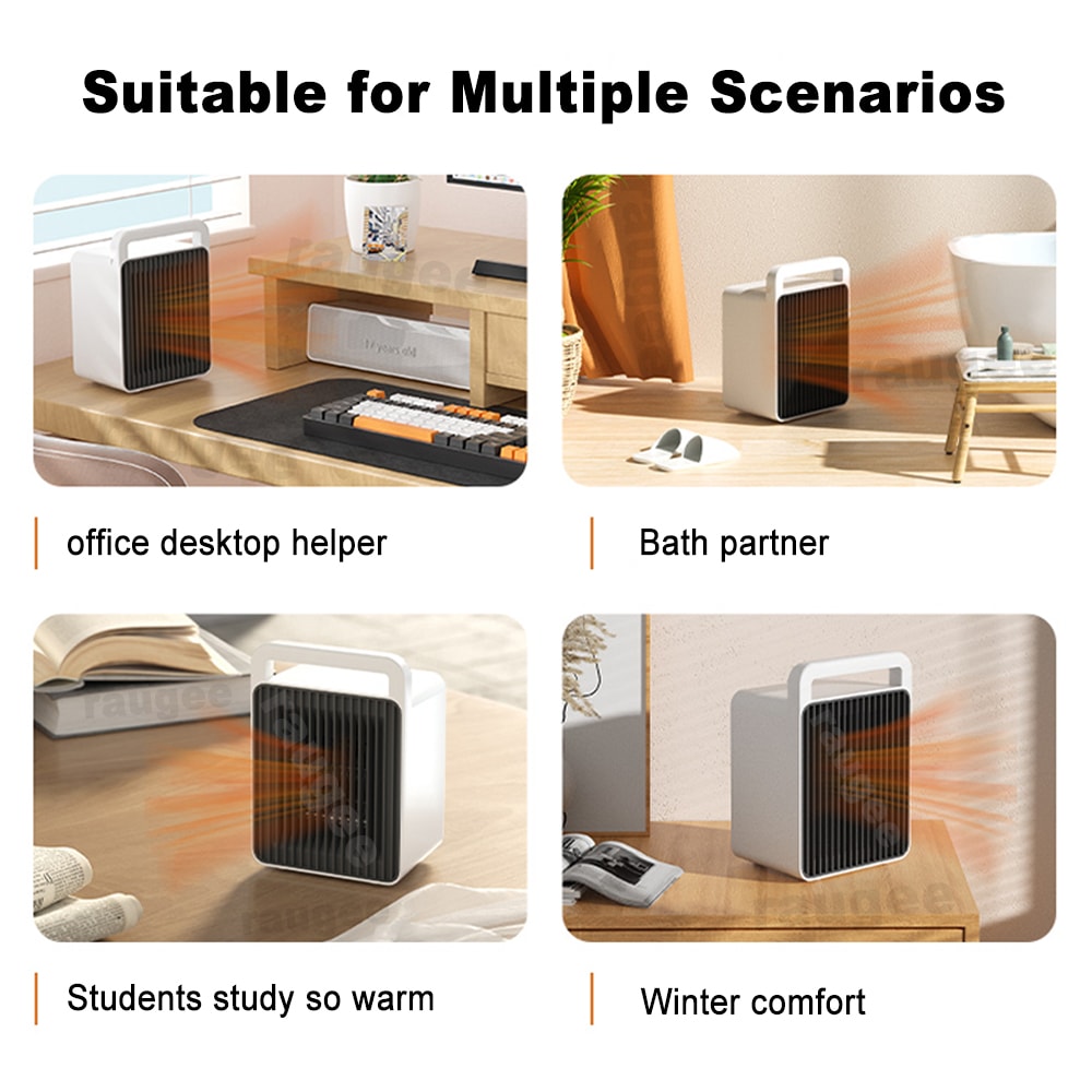 Electric Heater Portable Heating Fans PTC Heater Hot Air Mini Small Desktop Space Heater For Home R 5