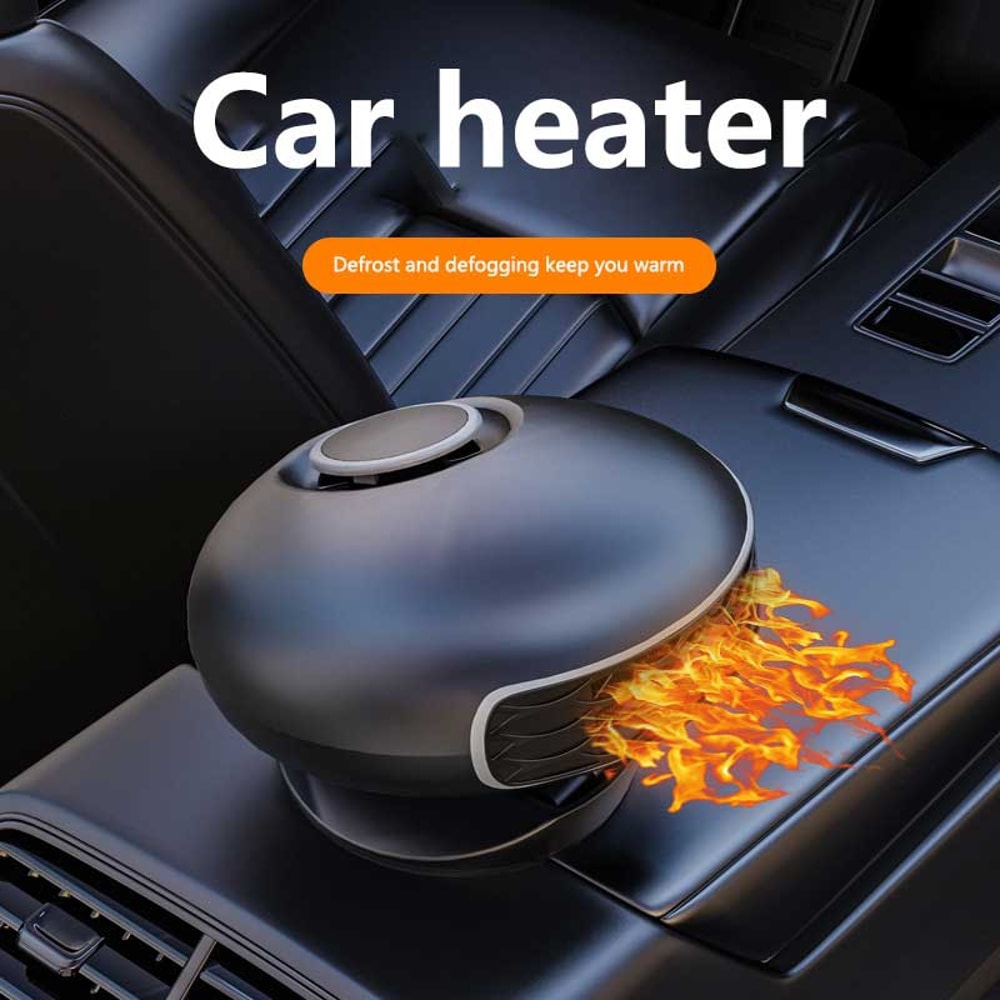 Car Heater Fan Mini Electric Cooling Heating Auto Windshield Defroster Defogging Demister Vehicle 0
