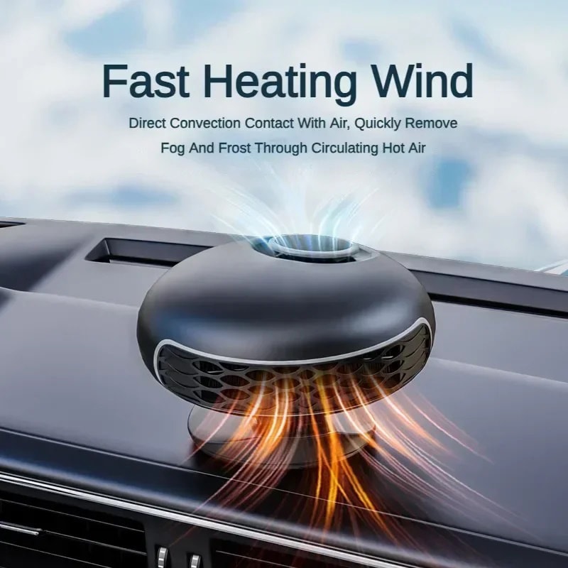 Car Heater Fan Mini Electric Cooling Heating Auto Windshield Defroster Defogging Demister Vehicle 3