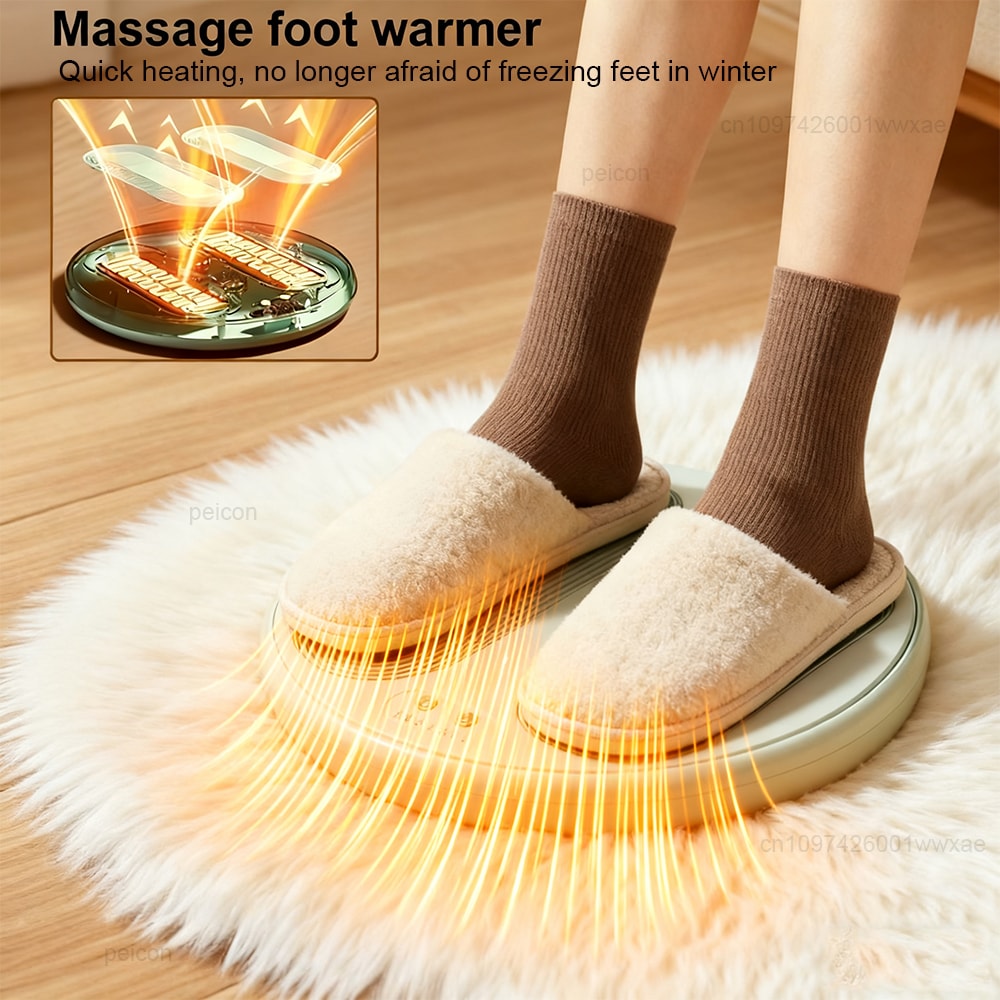 Foot Warmer USB Electric with Massage, Electric Heated Feet Pad Constant Temperature, Warmer for Home