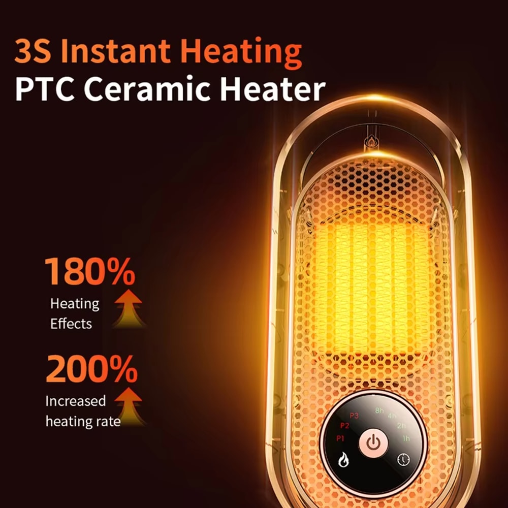 Space Heater Portable Electric Small Heater For Indoor Use PTC Ceramic Fast Safety Heat For Desk Of 5