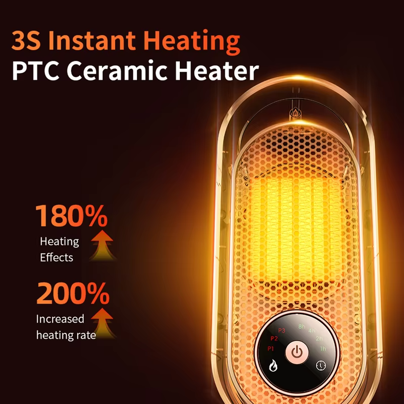 Space Heater Portable Electric Small Heater For Indoor Use PTC Ceramic Fast Safety Heat For Desk Of 5