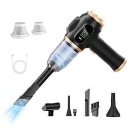 cordless handheld vacuum cleaner, powerful suction vacuum for car and home, absorbs dust debris pet hair