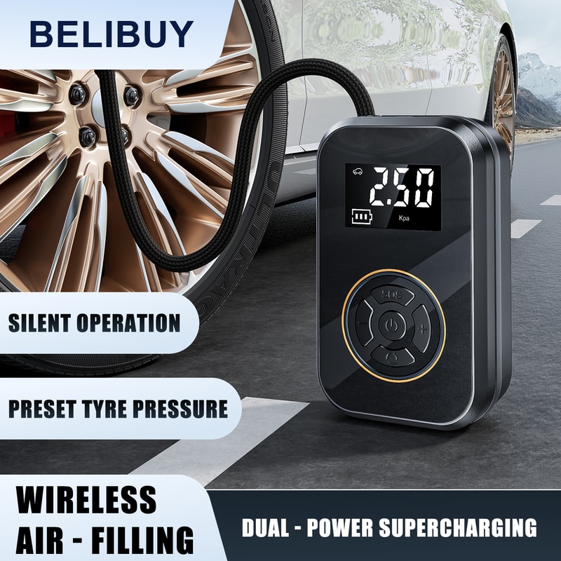 Portable Tire Inflator Car Electric Inflator Pump With Digital Display Mini Bicycle Air Pump For Ca 2