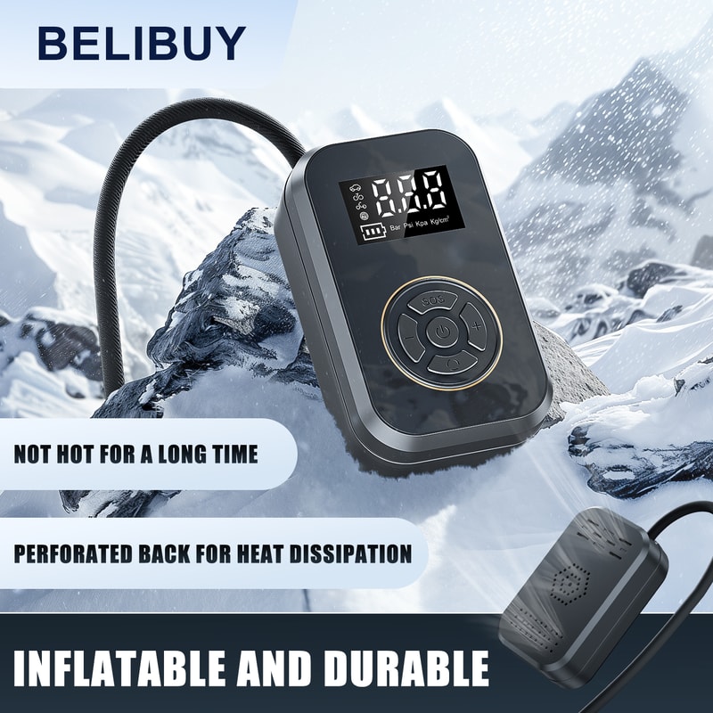Portable Tire Inflator Car Electric Inflator Pump With Digital Display Mini Bicycle Air Pump For Ca 5