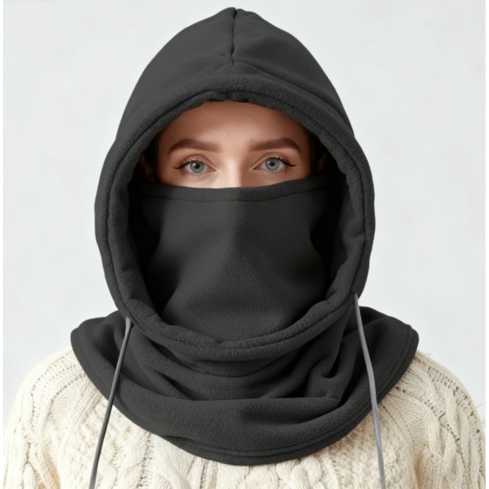 Unisex Winter Balaclava Knit Hood Windproof Mask With Drawstring Motorcycle Riding Headgear Warm Kn 6