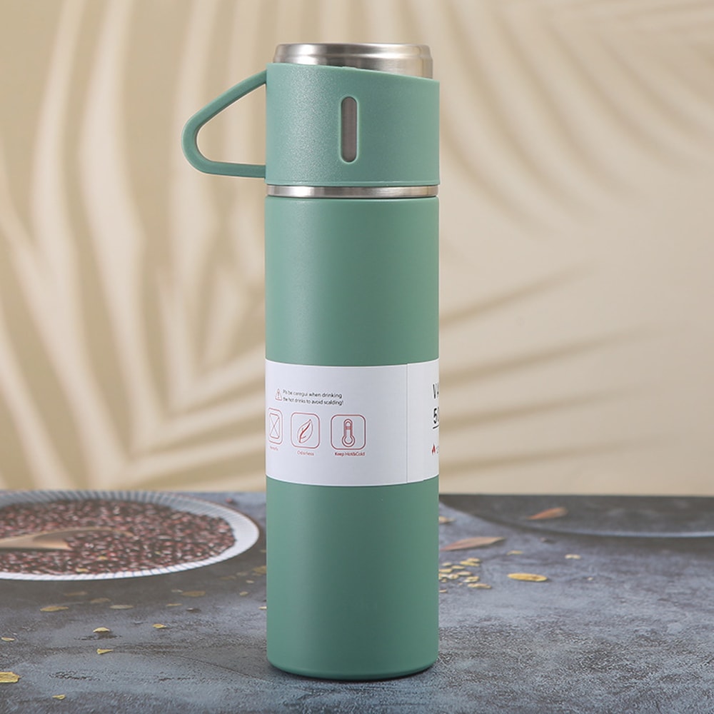 Stainless Steel Vacuum Flask Office Bottle Business Style Thermos Outdoor Hot Water Thermal Insulat