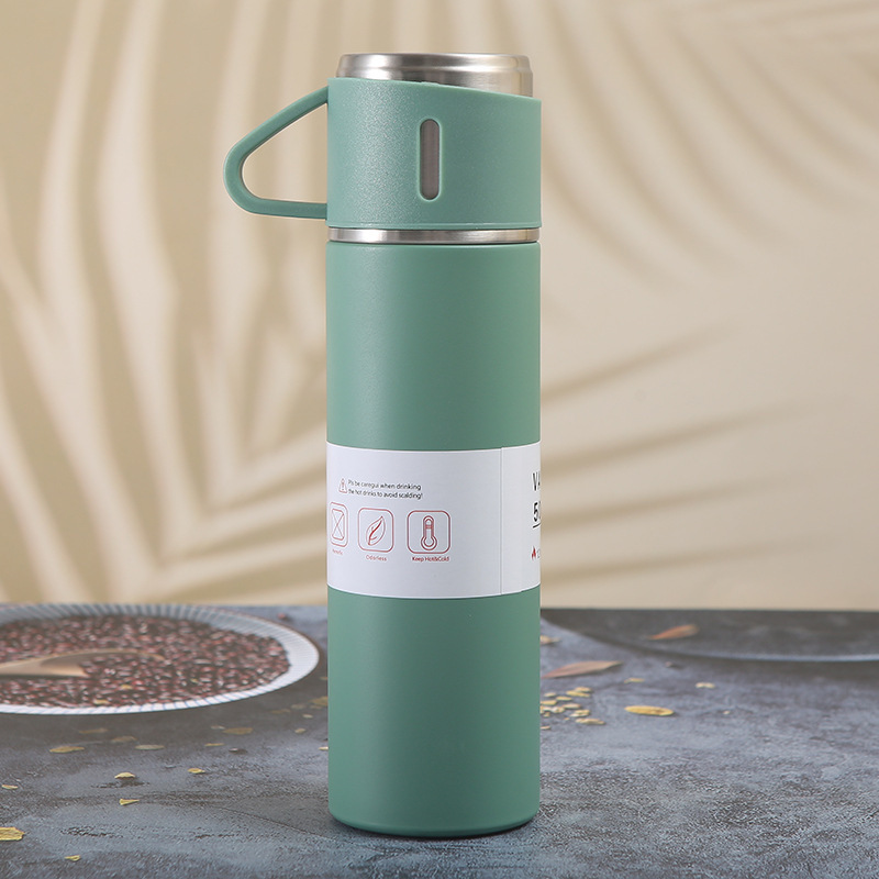 Stainless Steel Vacuum Flask Office Bottle Business Style Thermos Outdoor Hot Water Thermal Insulat