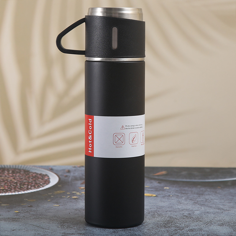 Stainless Steel Vacuum Flask Office Bottle Business Style Thermos Outdoor Hot Water Thermal Insulat