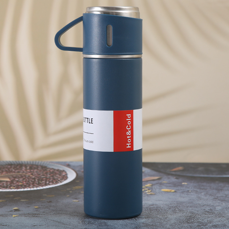 Stainless Steel Vacuum Flask Office Bottle Business Style Thermos Outdoor Hot Water Thermal Insulat