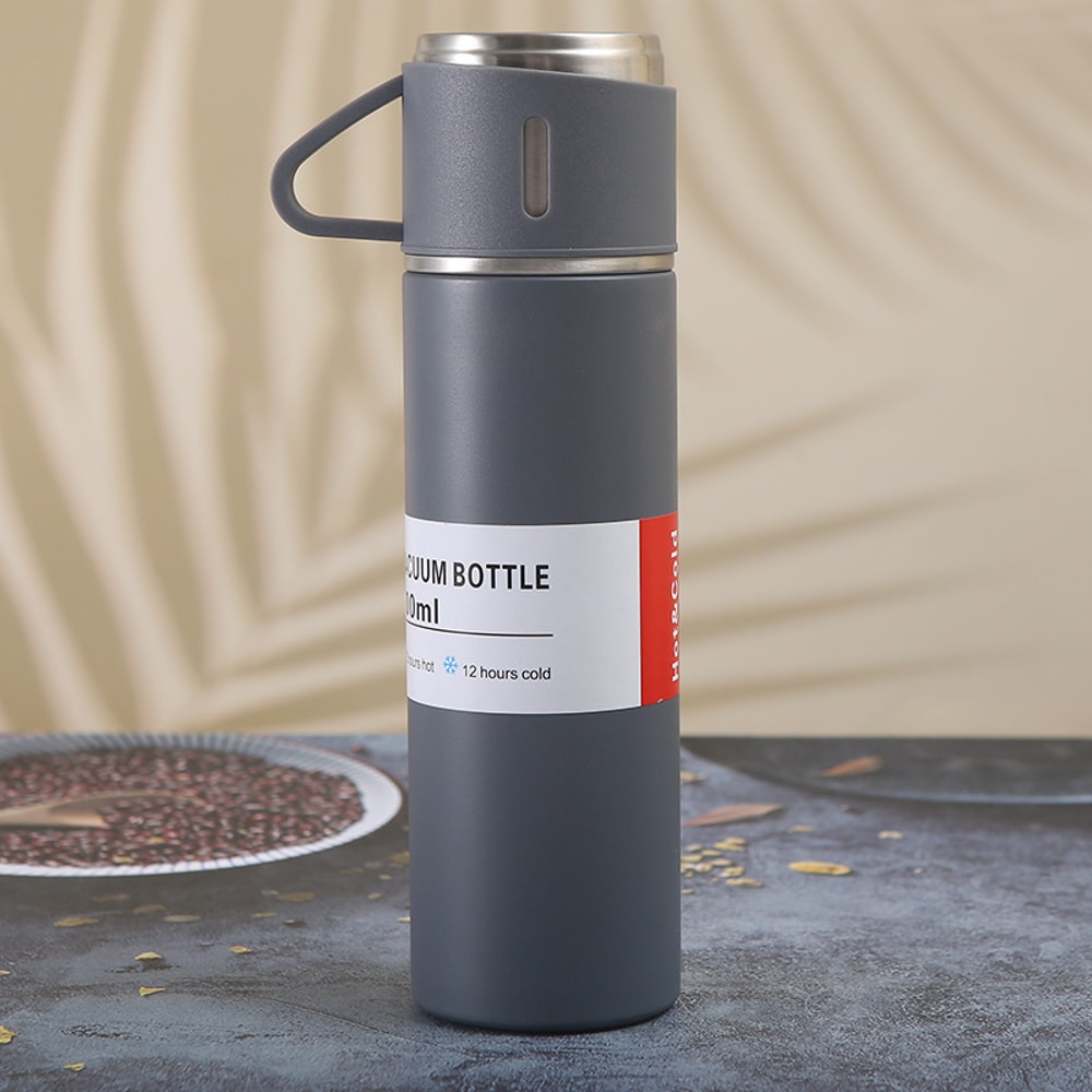 Stainless Steel Vacuum Flask Office Bottle Business Style Thermos Outdoor Hot Water Thermal Insulat