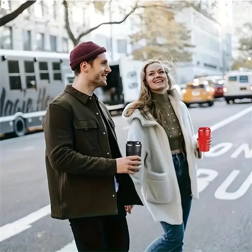 Thermo Cafe Thermo Cup For Tea Water Coffee Double Stainless Steel Coffee Mug Car Thermos Mug 3