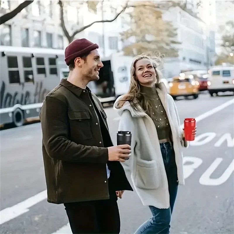 Thermo Cafe Thermo Cup For Tea Water Coffee Double Stainless Steel Coffee Mug Car Thermos Mug 3