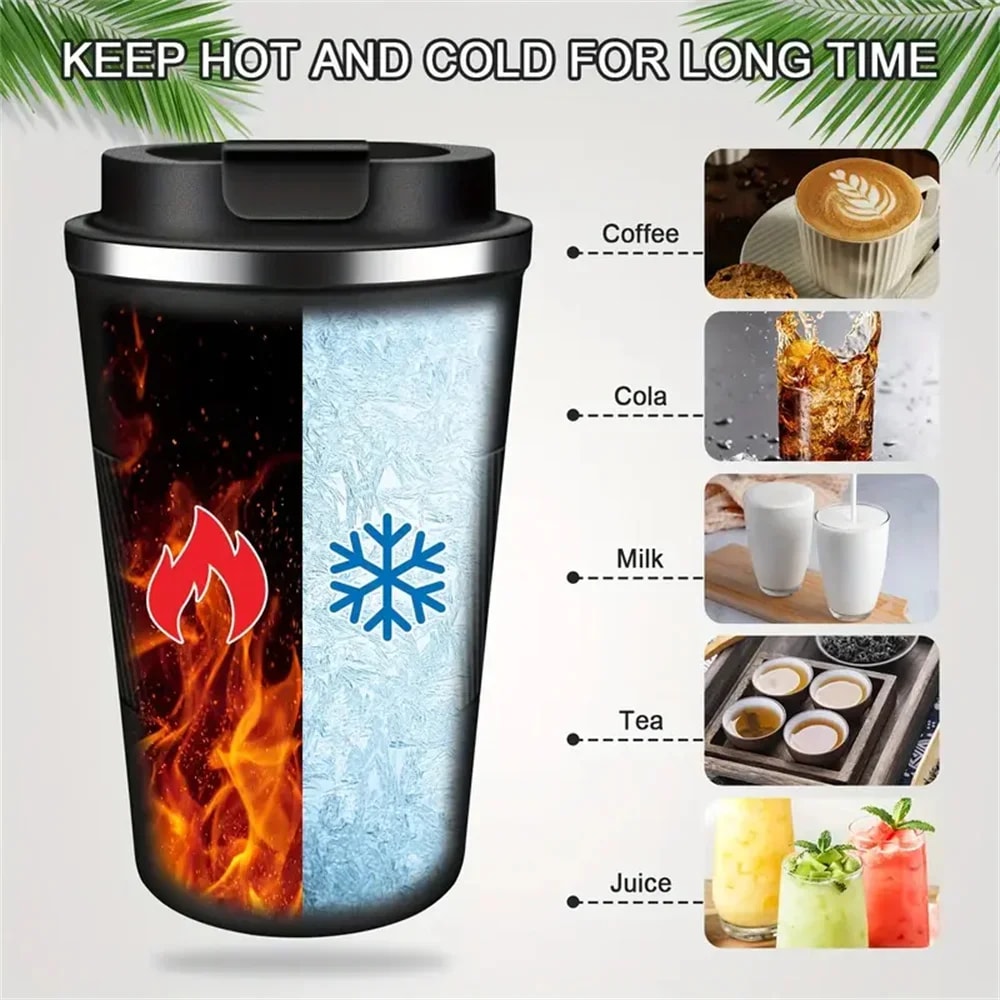 Thermo Cafe Thermo Cup For Tea Water Coffee Double Stainless Steel Coffee Mug Car Thermos Mug 4