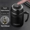 Premium Stainless Steel Digital Display Thermos Cup With Tea Infuser Portable Vacuum Flask Handgrip 1