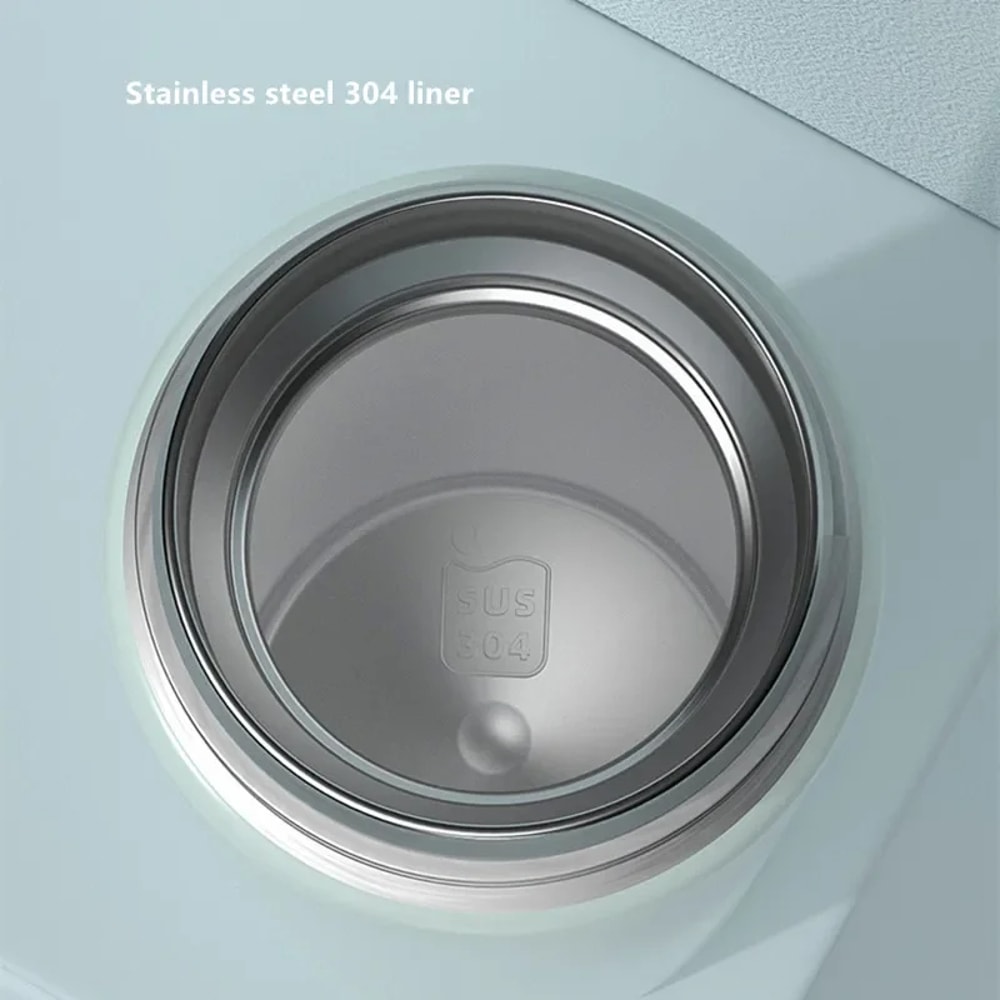 Stainless Steel Vacuum Flask With Straw Girls Cute Thermos Bottle Portable Travel Coffee Mug Therma 4