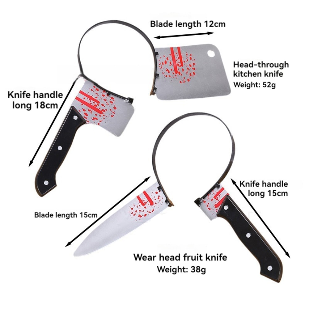 Sharp Knives And Axes Halloween Headbands Plastic Headwear Props Fun Headwear Accessories For Spook 1