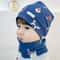 Plush Warm Baby Hat Scarf Set Winter Spring Cotton Infant Hat Duvet Fabric Beanie Hat For Kids 0