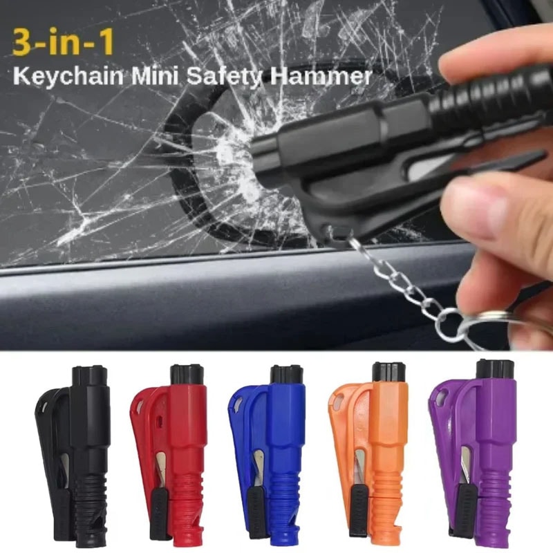 Car Window Breaker Hammer, Multi-Functional Escape Tool for Glass Breaking, New Mini Safety Hammer for Cars