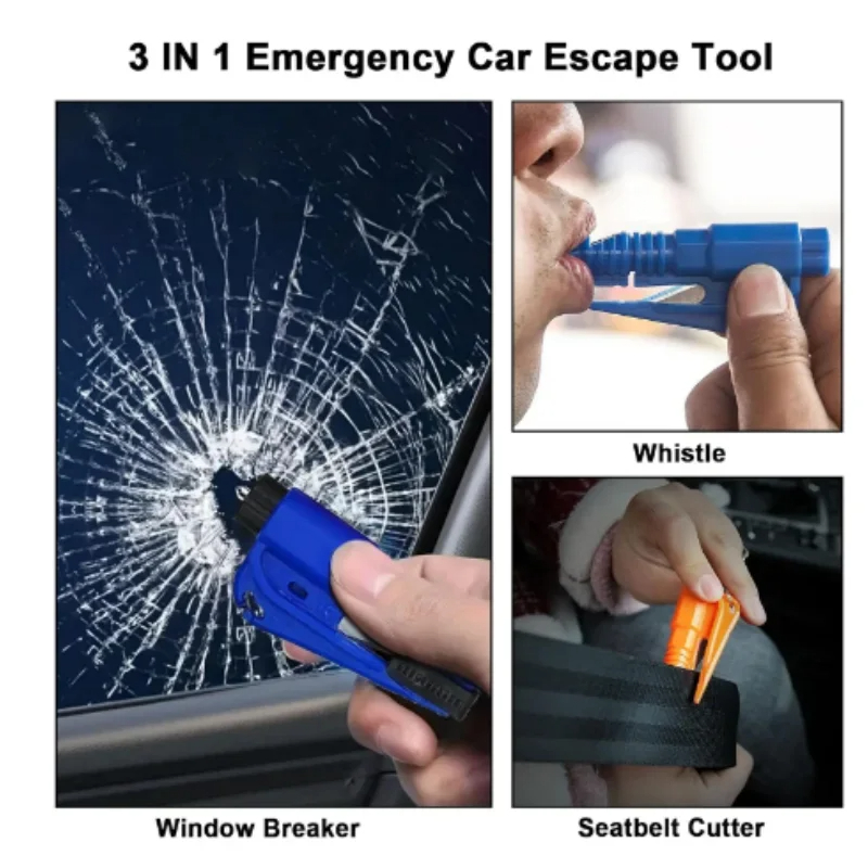 Car Window Breaker Hammer, Multi-Functional Escape Tool for Glass Breaking, New Mini Safety Hammer for Cars