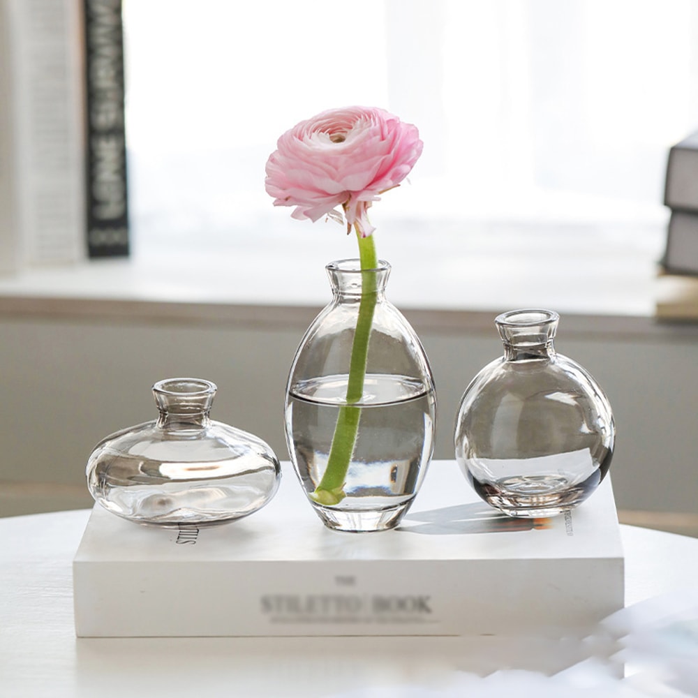 Vintage Fashion Glass Vase Suit Hydroponic Plant Vases For Flower Arrangement Tabletop Plants And B 1