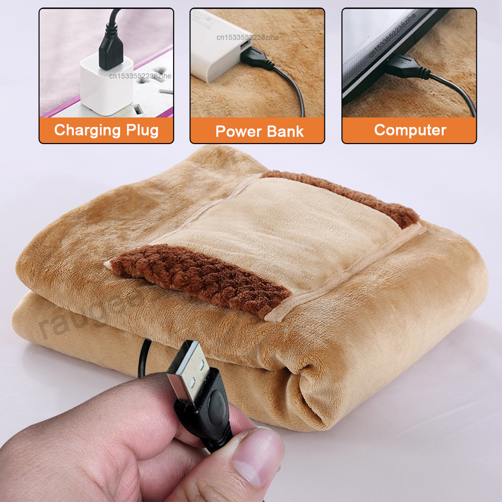 Warming Blanket USB Winter Body Heating Pad Portable Electric Blanket And Rechargeable Hand Warmer 4