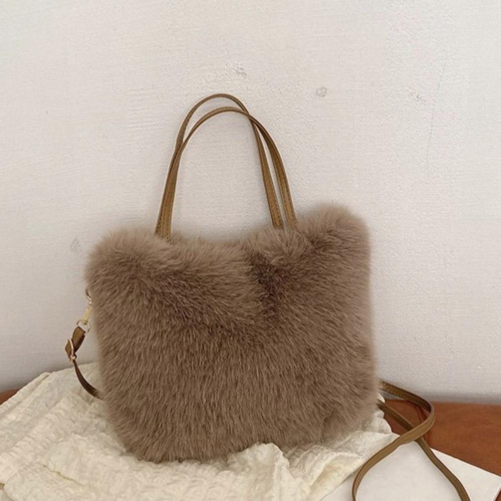 Winter Crossbody Shoulder Bags Luxury Plush Fashion Faux Fur Tote