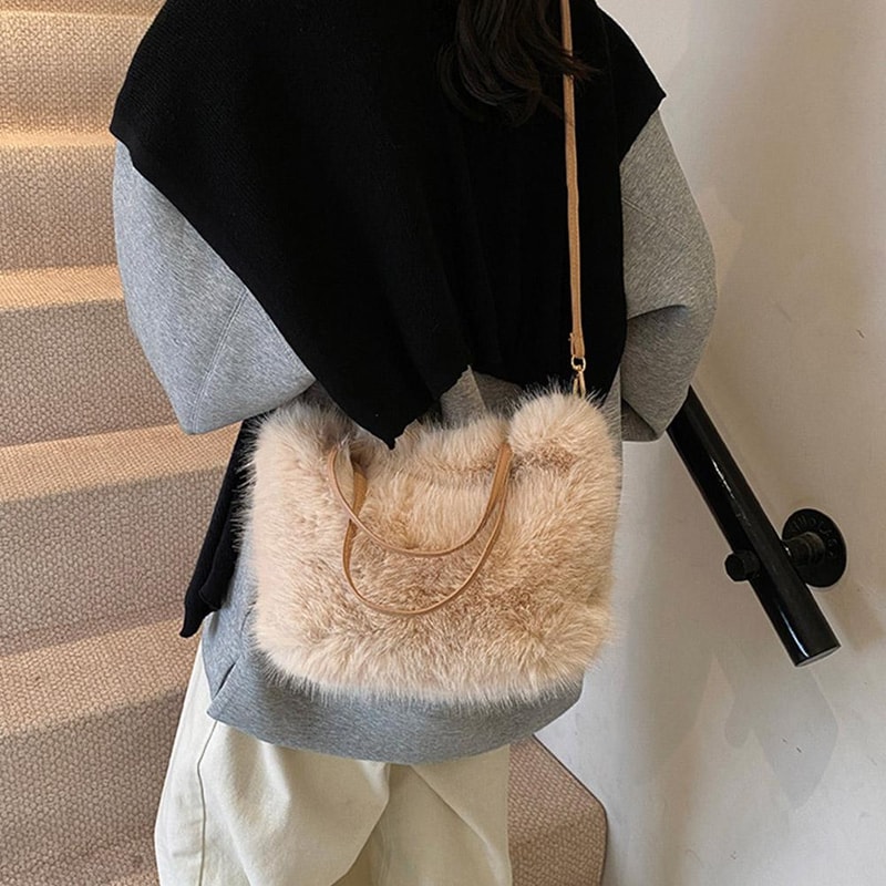 Winter Crossbody Shoulder Bags Luxury Plush Fashion Faux Fur Tote