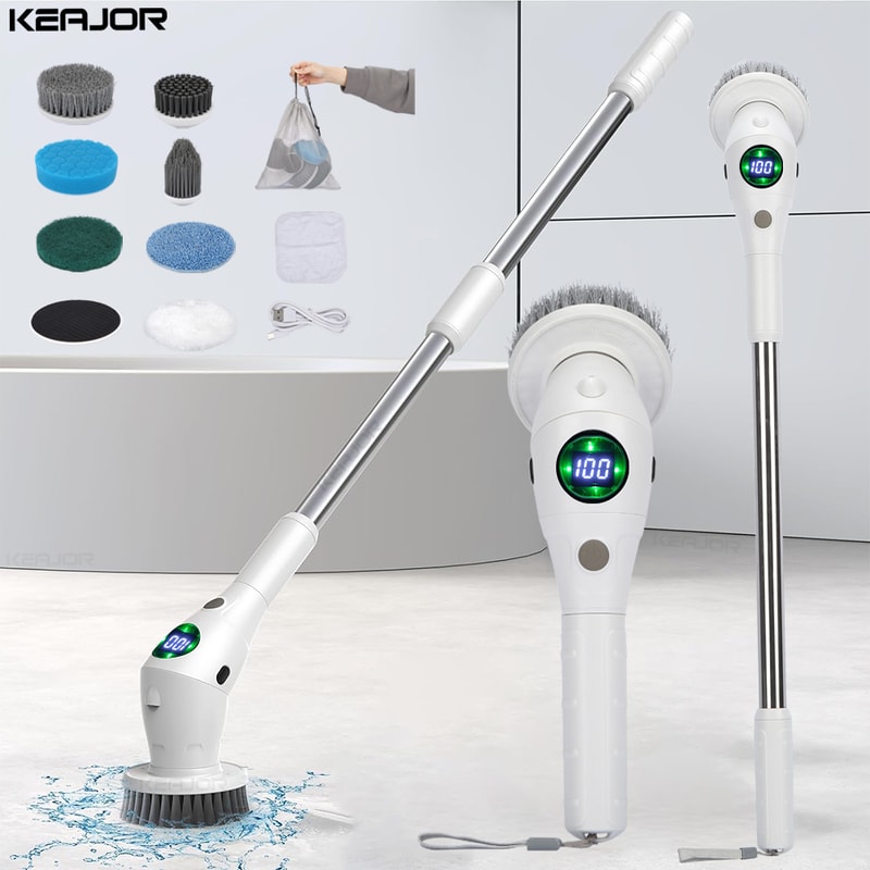 Wireless Cleaning Brush Multifunctional Electric Bathroom Brush For Automatic Household Cleaning 0