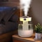 Air Humidifier Aroma Diffuser, USB Water Humidifier with Double Spray Port and Night Light for Home, Office Use