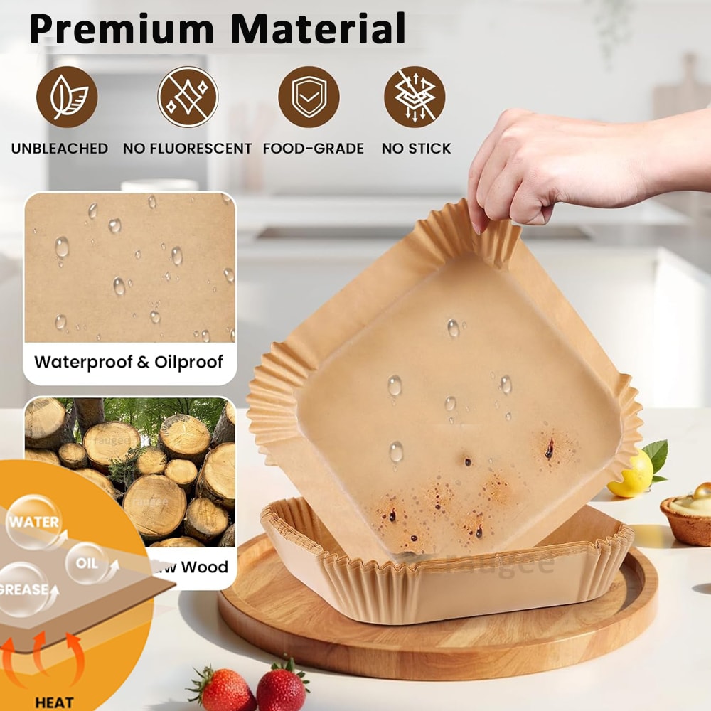 Oil Proof Isolation Paper Tray NonStick Air Fryer Baking Mat 2